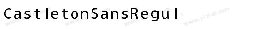 Castleton Sans Regul字体转换